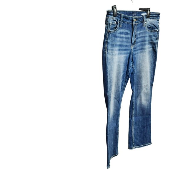 Daytrip Womens 33R Virgo Bootcut Jeans Blue High Rise Denim Medium Wash Stretch - Picture 3 of 16